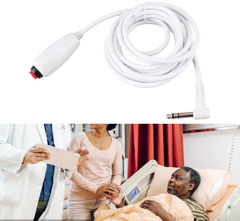 Cuifati Nurse Call Cord,9.8ft Push Cord Cable for Nurse Station with Clip, Handle Universal Replacement Call Cord for Medical Alert Systems Patient Assistance Systems - Image 3